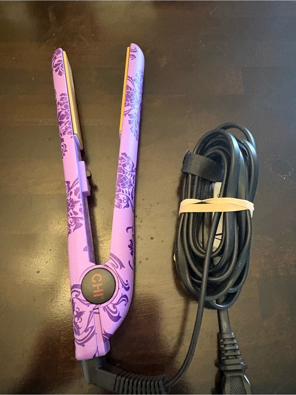 CHI Purple Floral Flat Iron - Hair Straightener